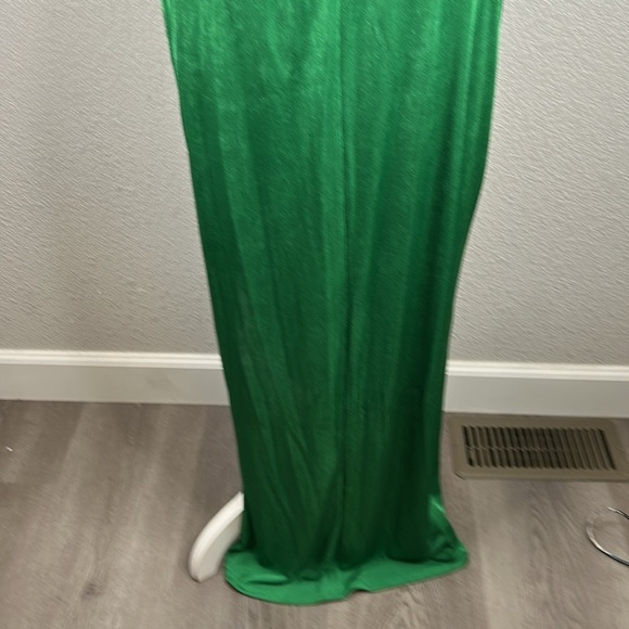 Wild Fable Kelly Green Y2K 90's Special Occasion Prom Maxi Slip Dress Size Large - Picture 6 of 8